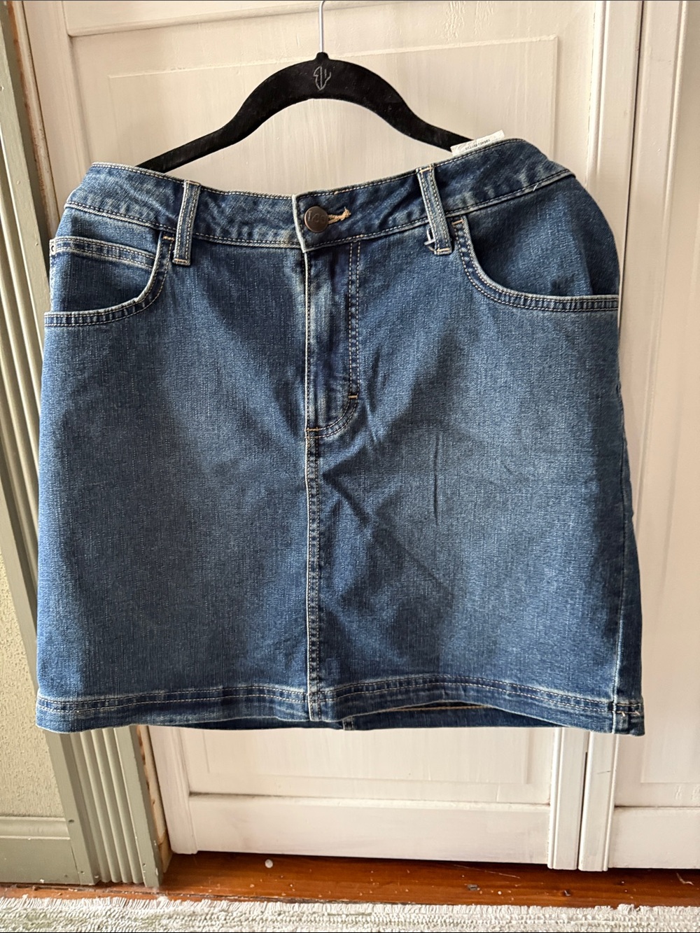 Lee Dark Blue Denim Mini Skirt